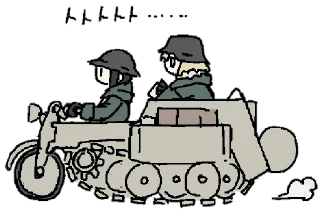 Telegram sticker 🚘 少女終末旅行のスタンプ