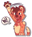 Telegram sticker 👋 Cinnamon Wild Dog