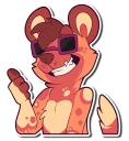 Telegram sticker 😎 Cinnamon Wild Dog