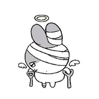 Telegram sticker 🤕 Otogi-chan ➝ @benti_stickers