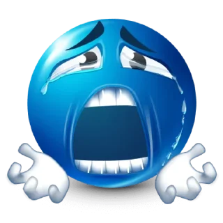 Telegram sticker 😭 blue emoji by @inteakiss ✮