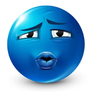 Telegram sticker 😏 blue emoji by @inteakiss ✮