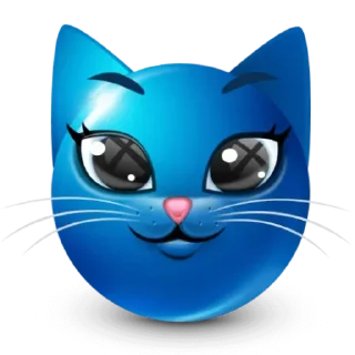 Video sticker 🐱 blue emoji by @inteakiss ✮