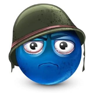 Telegram sticker 🪖 blue emoji by @inteakiss ✮