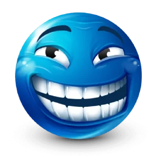 Telegram sticker 😁 blue emoji by @inteakiss ✮