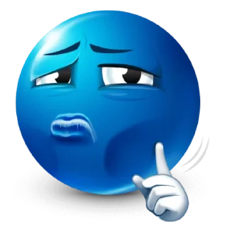 Telegram sticker 😏 blue emoji by @inteakiss ✮