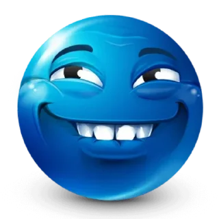 Sticker 🙂 blue emoji by @inteakiss ✮