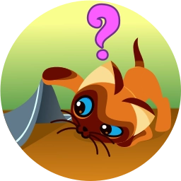Sticker ❓ Котёнок Гав @TgEmojis