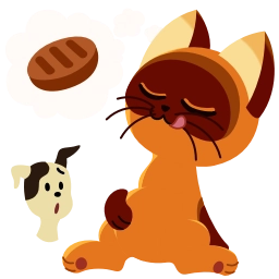 Sticker 😋 Котёнок Гав @TgEmojis