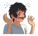 Telegram sticker 😳 Your Name (Kimi no Na wa)