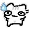 Sticker 😰 kitty @TgEmodziBot