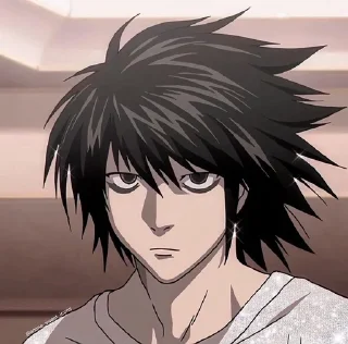 Telegram sticker 🌟 L Lawliet by flame :: @fStikBot
