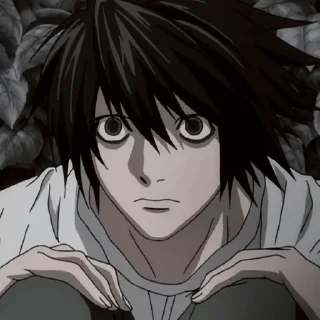 Telegram sticker 🌟 L Lawliet by flame :: @fStikBot