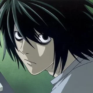 Telegram sticker 🌟 L Lawliet by flame :: @fStikBot