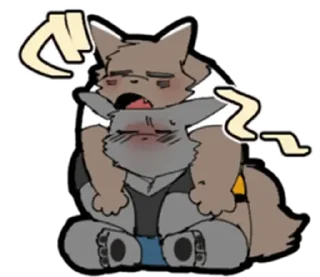 Телеграм стикер 😊 Hyaku FURRY 2