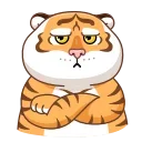 Telegram sticker 😒 Grumpy Tiger