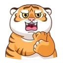 Telegram sticker 🖕 Grumpy Tiger