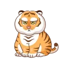 Telegram sticker 👋 Grumpy Tiger