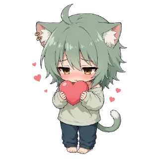 Telegram sticker ❤ - ᗷY @ahMshY 𓉮 . Yani Neko
