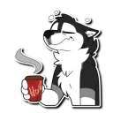 Sticker ☕️ Sprocket D Husky