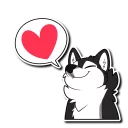 Telegram sticker ❤️ Sprocket D Husky