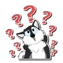 Telegram sticker ❓ Sprocket D Husky