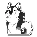 Telegram sticker 😊 Sprocket D Husky