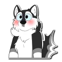 Telegram sticker 😳 Sprocket D Husky