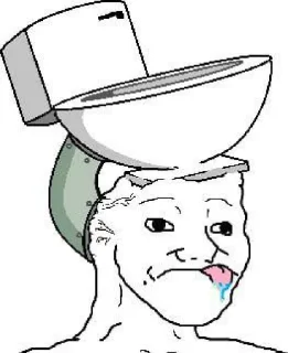 Телеграм стикер 🚽 WOJAK brainlet - @kato0909