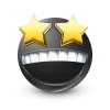 Sticker 🤩 Black Face Emoji @premium_emoji @TgEmodziBot
