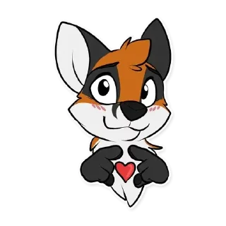 Telegram sticker 😊 Fox by Muzz