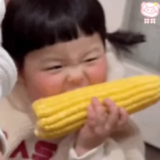 Телеграм стикер 🌽 江九岁的小童真