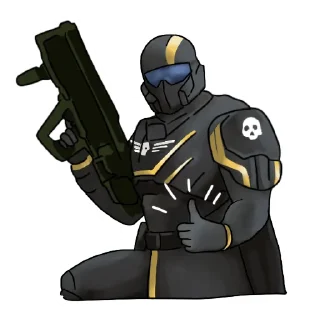 Telegram sticker 👍 Helldivers Red Caffeine pack