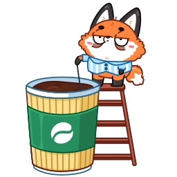 Telegram sticker ☕️ Твигги @TgSticker