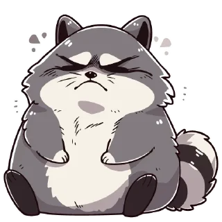 Telegram sticker 🤨 Енотики -> @cute_enot_art