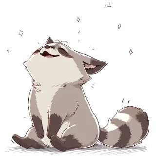 Telegram sticker 😘 Енотики -> @cute_enot_art