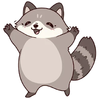 Sticker 👋 Енотики -> @cute_enot_art