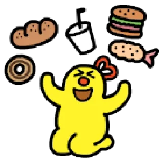 Telegram sticker 💬 블루 & 옐로 데일리 라이프 2 By @KakaoEmoticon