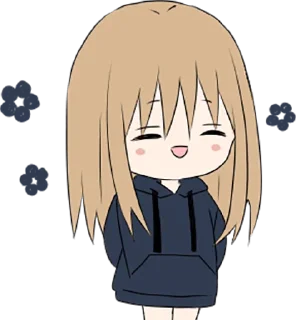 Telegram stiker ☺️ hoodiegirl(cool) • @punipuni_stickers