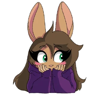Телеграм стикер 🫢 AubbyBunny