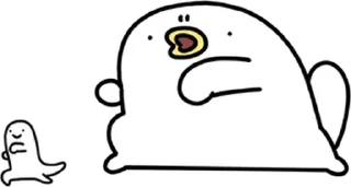 Телеграм стикер 💬 아기오구는 당당구리해 By @KakaoEmoticon