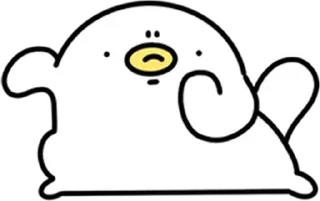 Телеграм стикер 💬 아기오구는 당당구리해 By @KakaoEmoticon