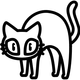 Sticker 🐈‍⬛ Scared Cat by @GiftChanges