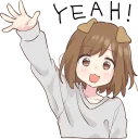 Telegram sticker 👋 Dog girls sticker ENG :: @line_stickers