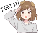Telegram sticker 👍 Dog girls sticker ENG :: @line_stickers