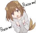 Telegram sticker 😎 Dog girls sticker ENG :: @line_stickers