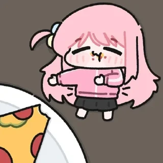 Telegram sticker 🍕 BetterBocchi × @burntpacks