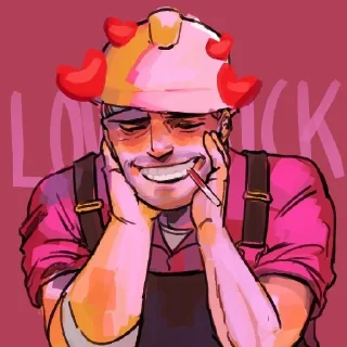 Telegram sticker 🥰 Your engineer | via @StickedApp_bot