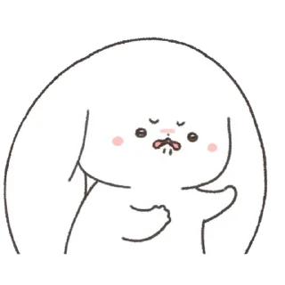 Telegram sticker 💬 과몰입 망붕왕! 망상토끼 By @KakaoEmoticon