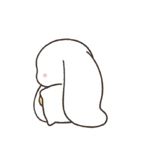 Telegram sticker 💬 과몰입 망붕왕! 망상토끼 By @KakaoEmoticon